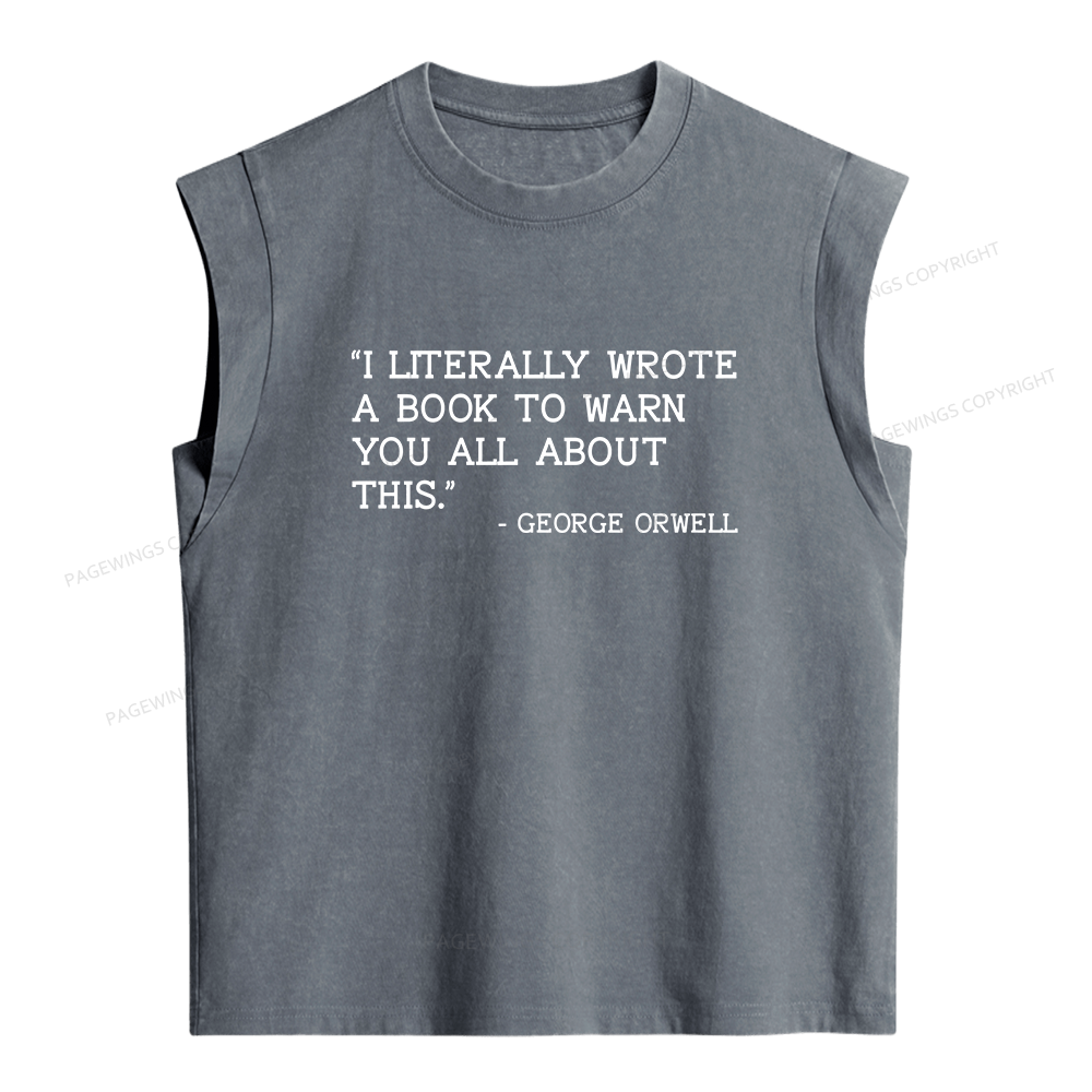 Pagewings I Literally Wrote A Book To Warn Women's Washed Tank Top