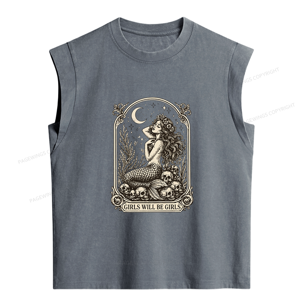 Pagewings Girls Will Be Girls Women's Washed Tank Top
