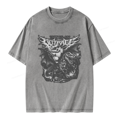 Pagewings This Is An Outrage Unisex Washed T-shirt