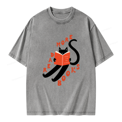 Pagewings Read More Books Unisex Washed T-shirt