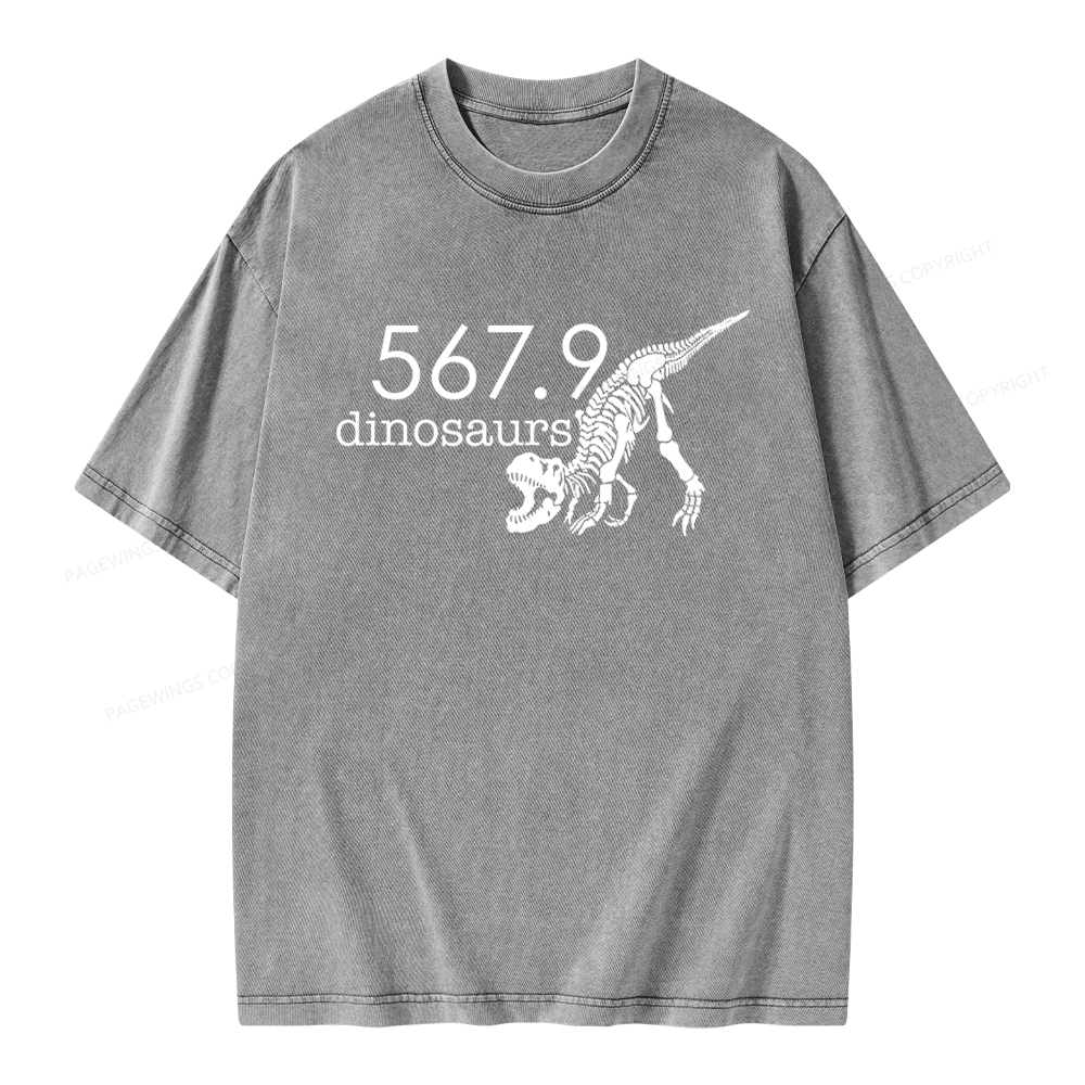 Pagewings 567.9 Dinosaur Unisex Washed T-shirt