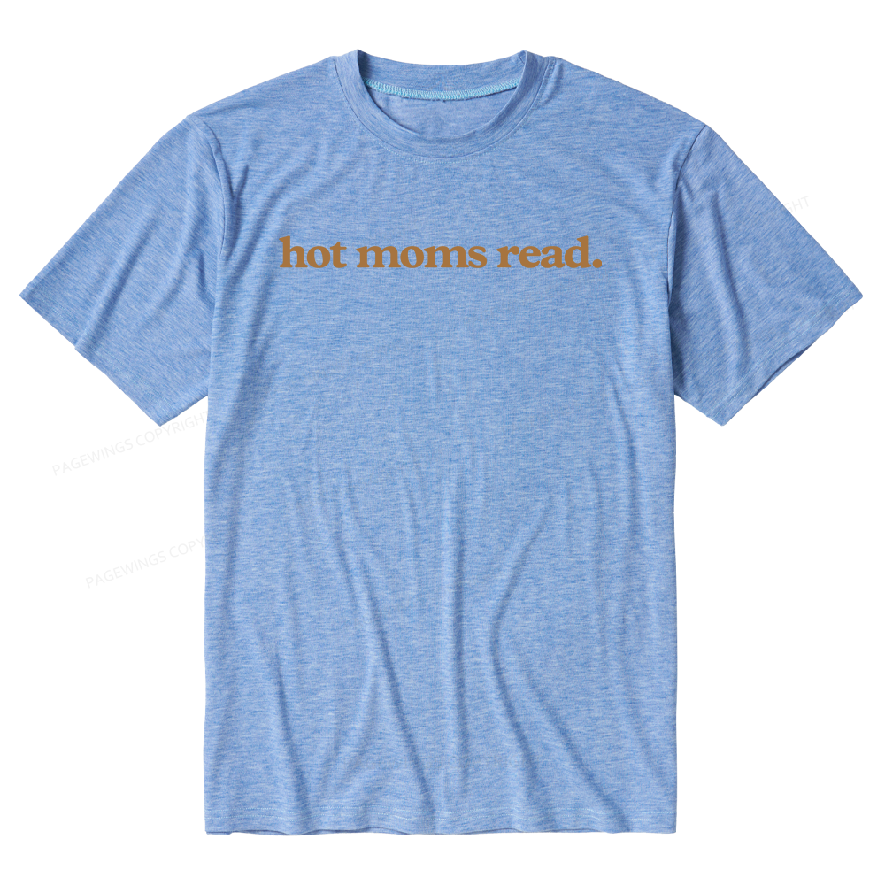 Pagewings Soft Hot Moms Read Unisex Heather T-Shirt
