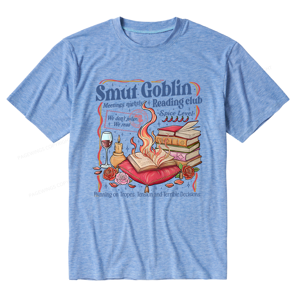 Pagewings Soft Smut Goblin Dark Romance Bookish Unisex Heather T-Shirt