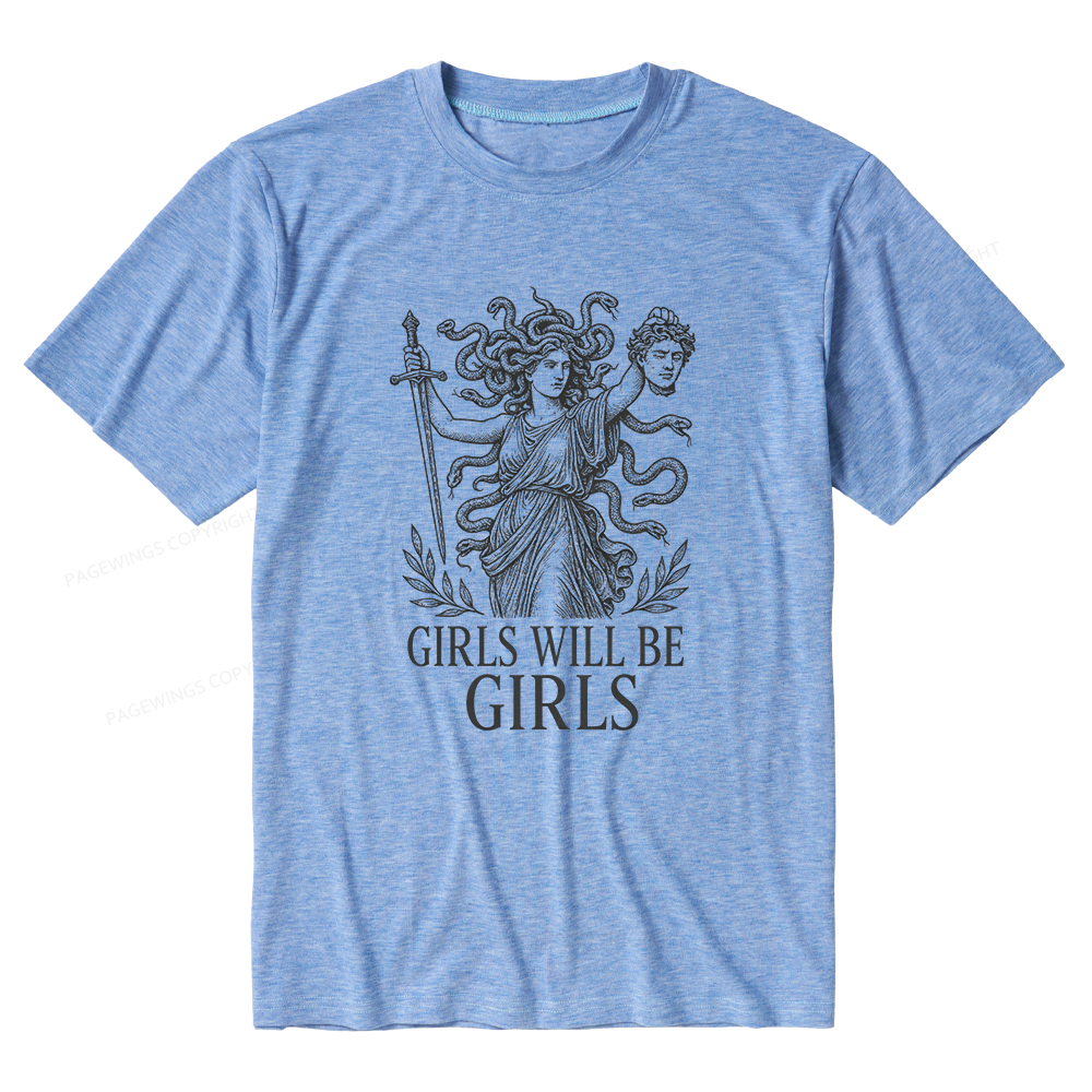 Pagewings Soft Girls Will Be Girls Unisex Heather T-Shirt