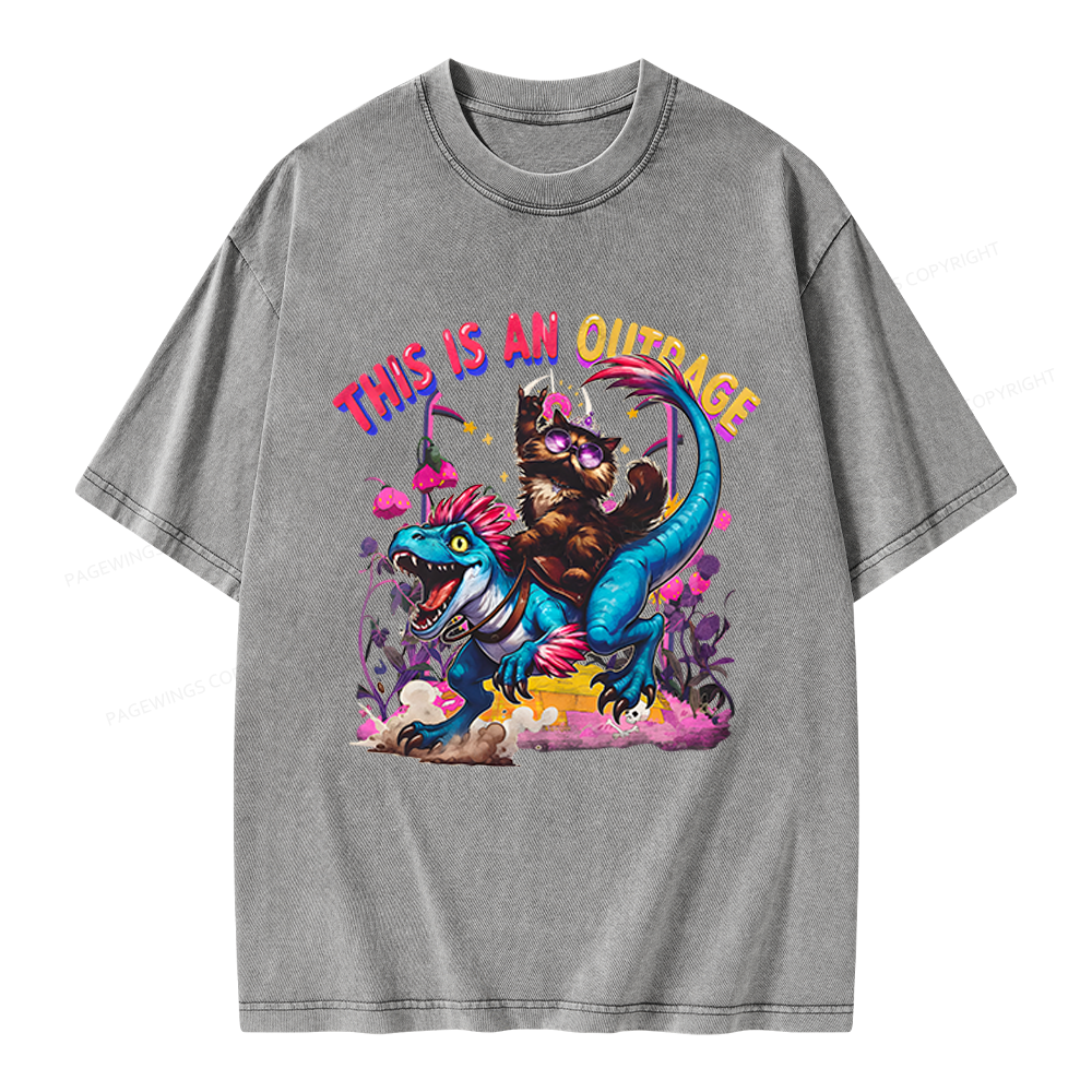 Pagewings This Is An Outrage Unisex Washed T-shirt