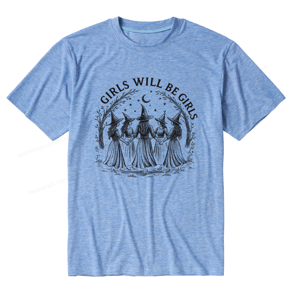 Pagewings Soft Girls Will Be Girls Unisex Heather T-Shirt