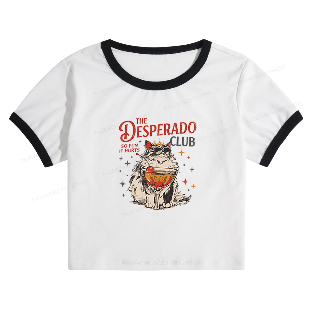 Pagewings Desperado Club Baby Tee Cropped Ringer T-Shirt 