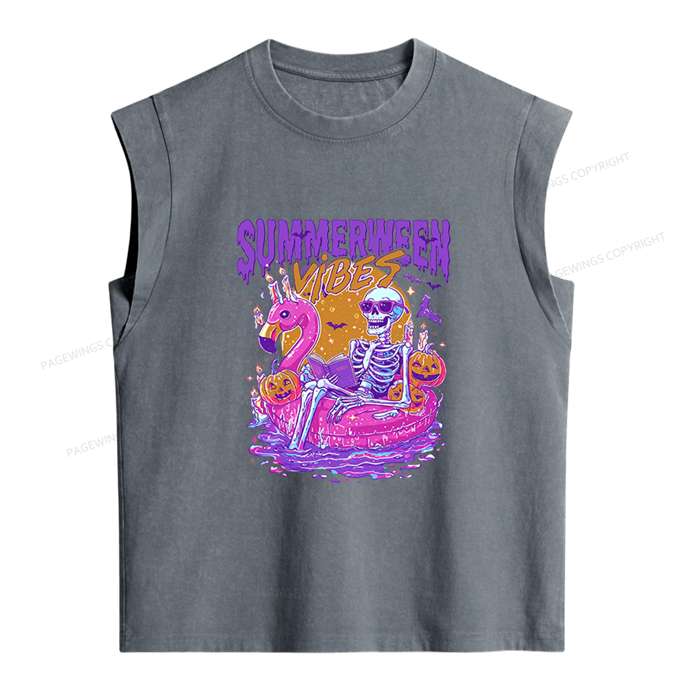 Pagewings Summerween Women's Washed Tank Top