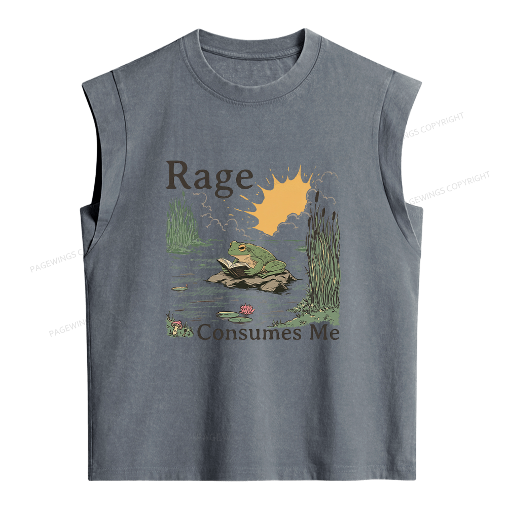 Pagewings Rage Consumes Me Women's Washed Tank Top