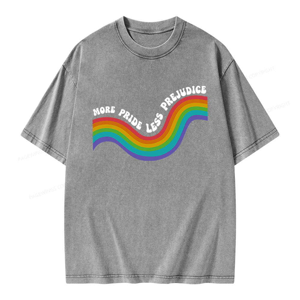 Pagewings More Pride Less Prejudice Unisex Washed T-shirt