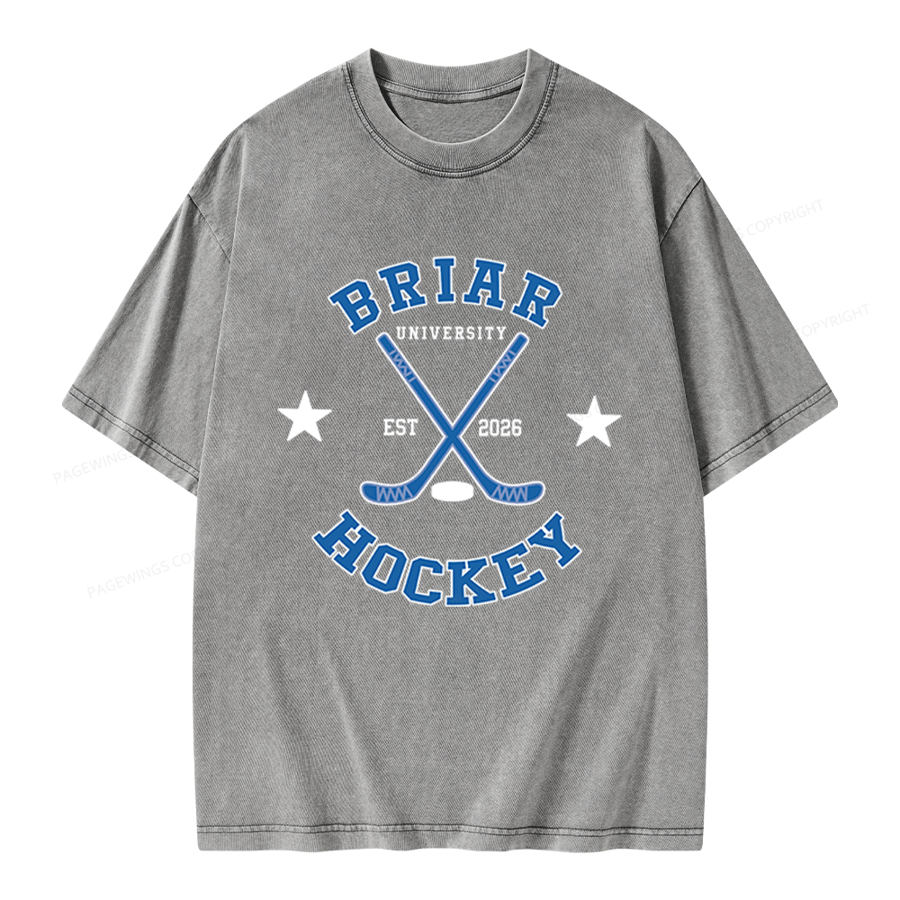 Pagewings Hockey Romance Unisex Washed T-shirt