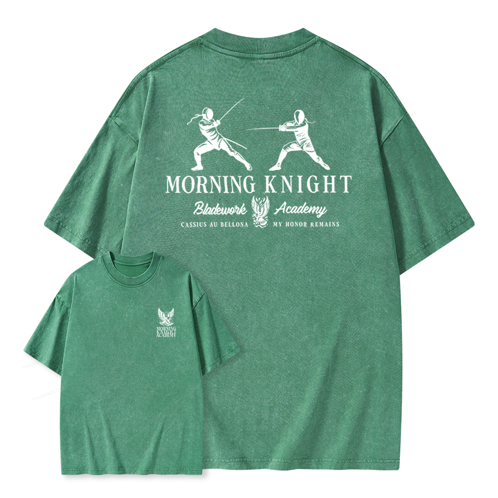 Pagewings Morning Knight Unisex Washed T-shirt