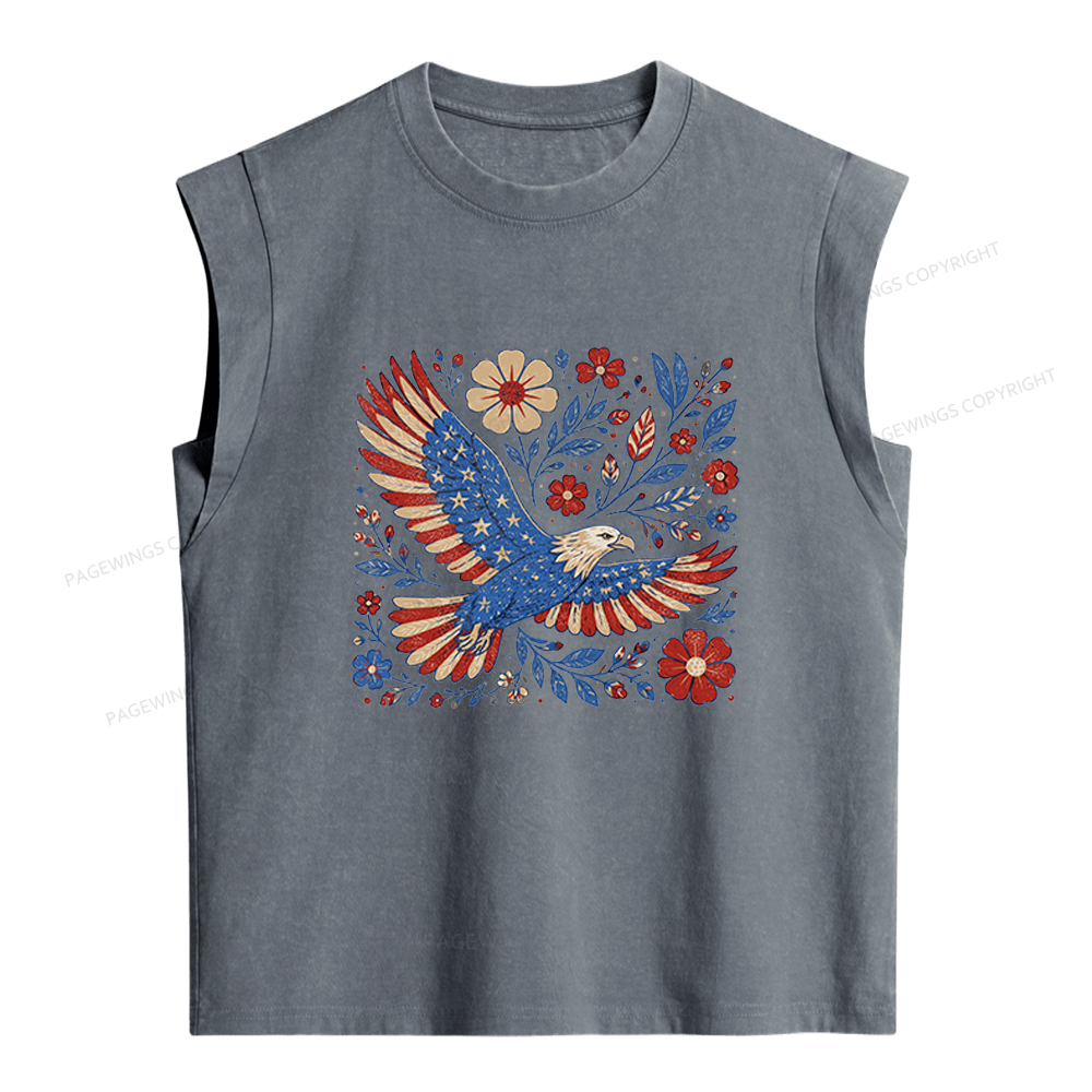 Pagewings Freedom Women's Washed Tank Top