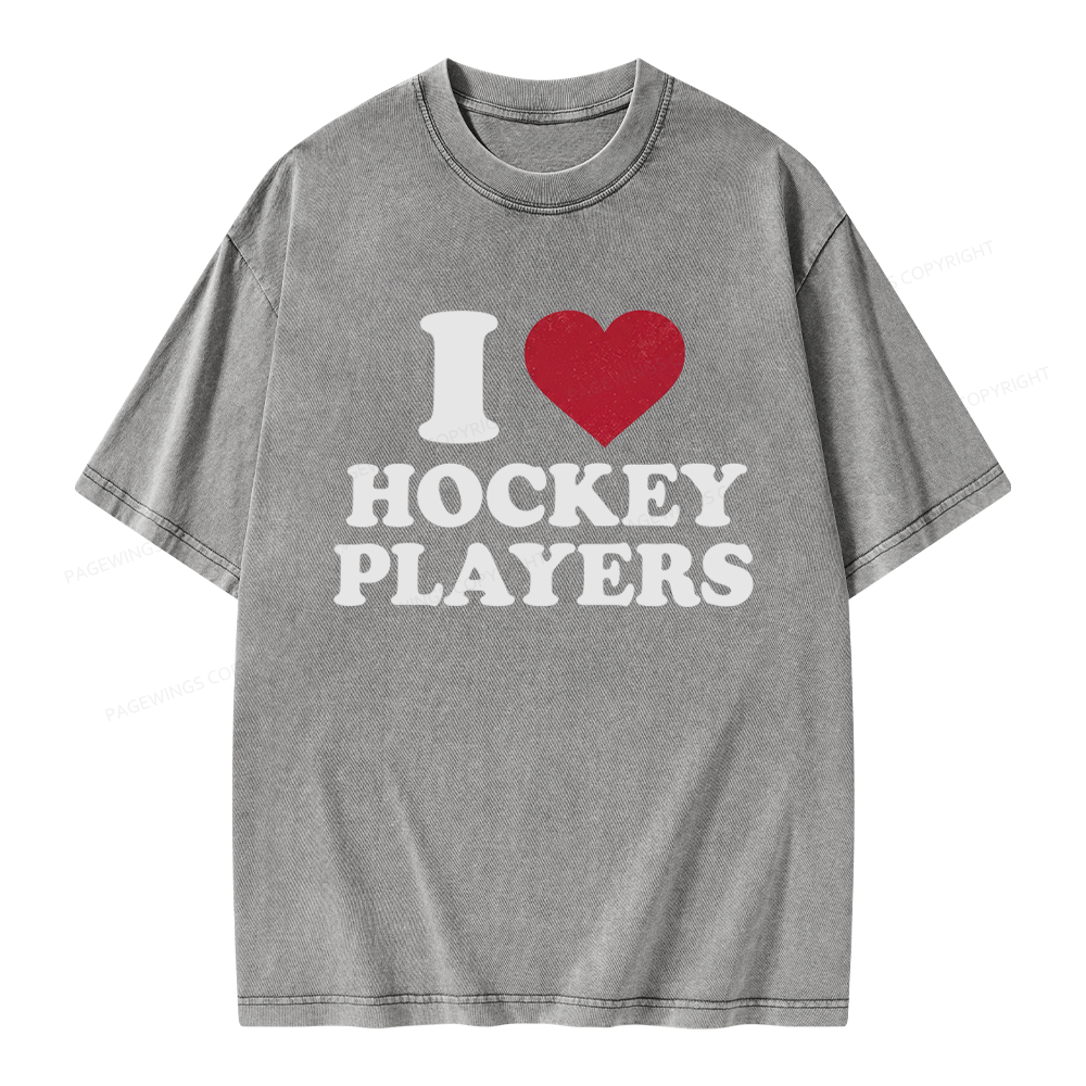 Pagewings Hockey Romance Unisex Washed T-shirt
