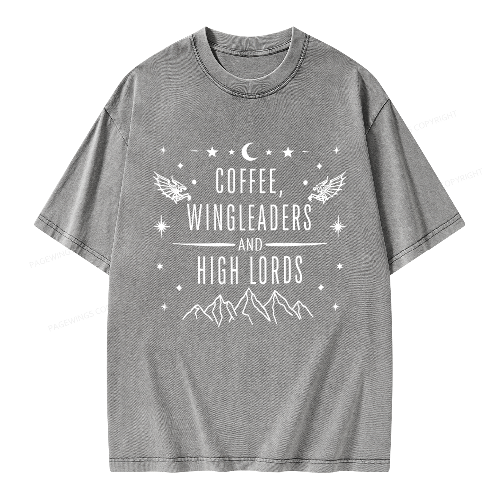 Pagewings Fantasy Bookish Unisex Washed T-shirt