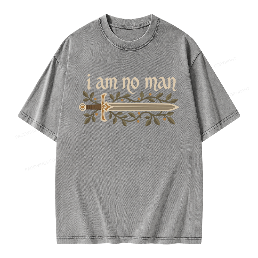 Pagewings I Am No Man Unisex Washed T-shirt