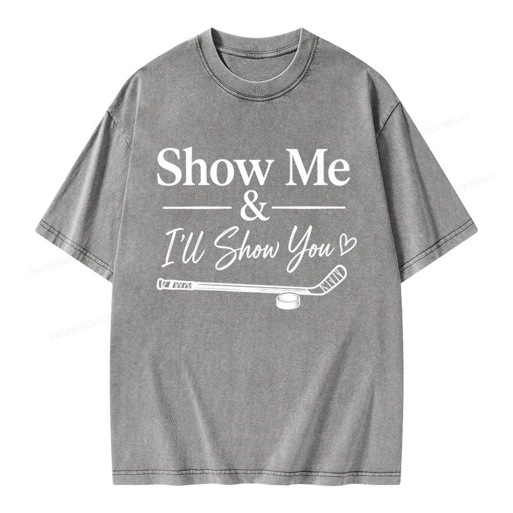 Pagewings Show Me And I'll Show You Unisex Washed T-shirt