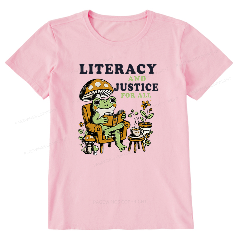 Pagewings Literacy And Justice For All Unisex Classic T-shirt