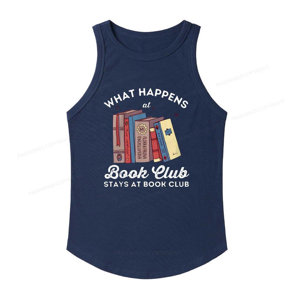 Pagewings Slim Fit What Happens At Book Club Women's Fitted Tank Top