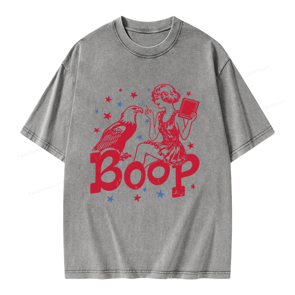 Pagewings Eagle Boop Unisex Washed T-shirt