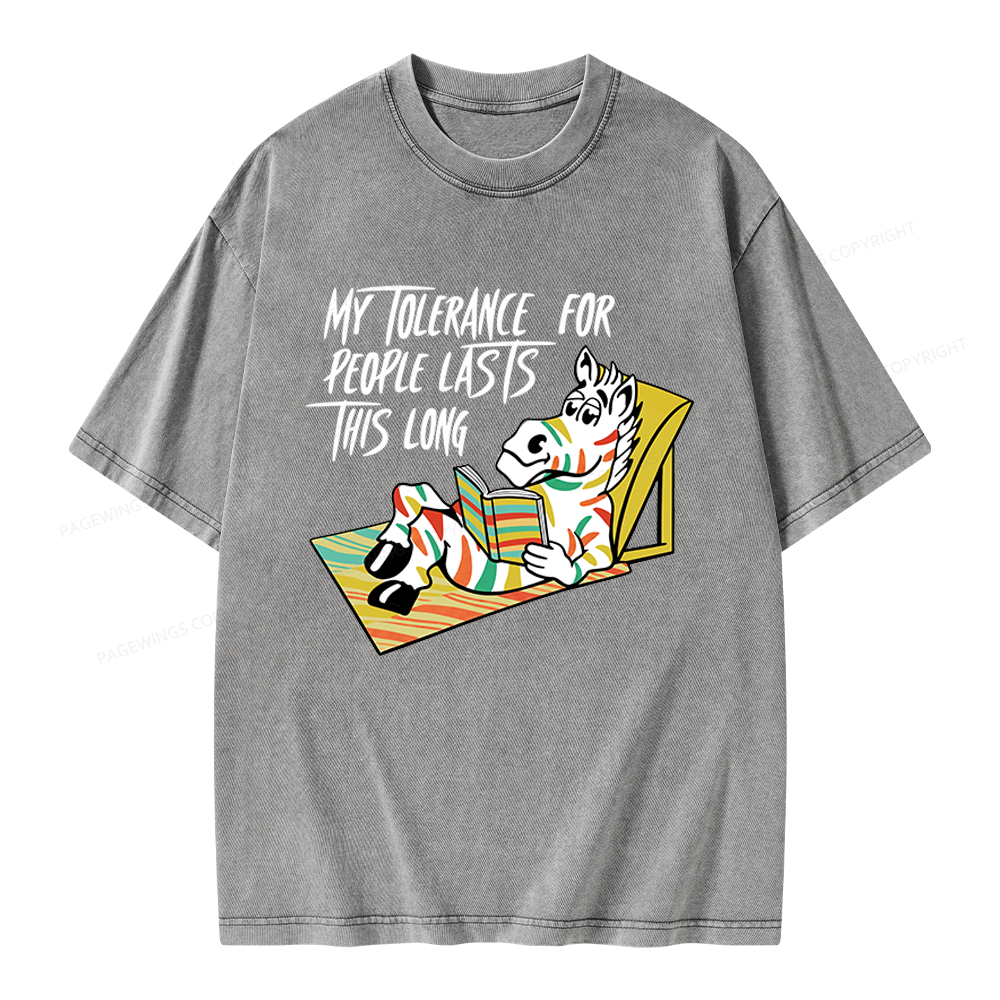 Pagewings Funny Zebra Unisex Washed T-shirt