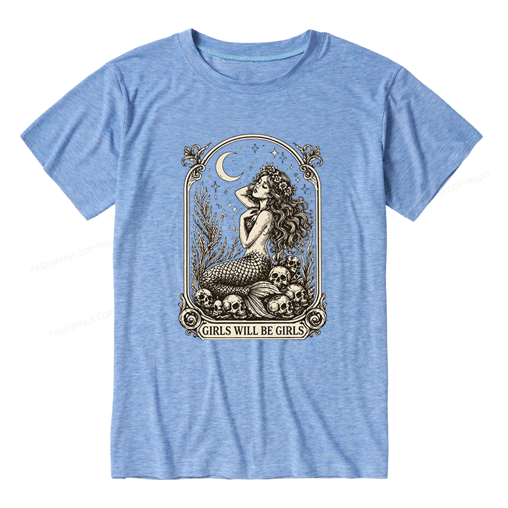 Pagewings Soft Girls Will Be Girls Unisex Heather T-Shirt
