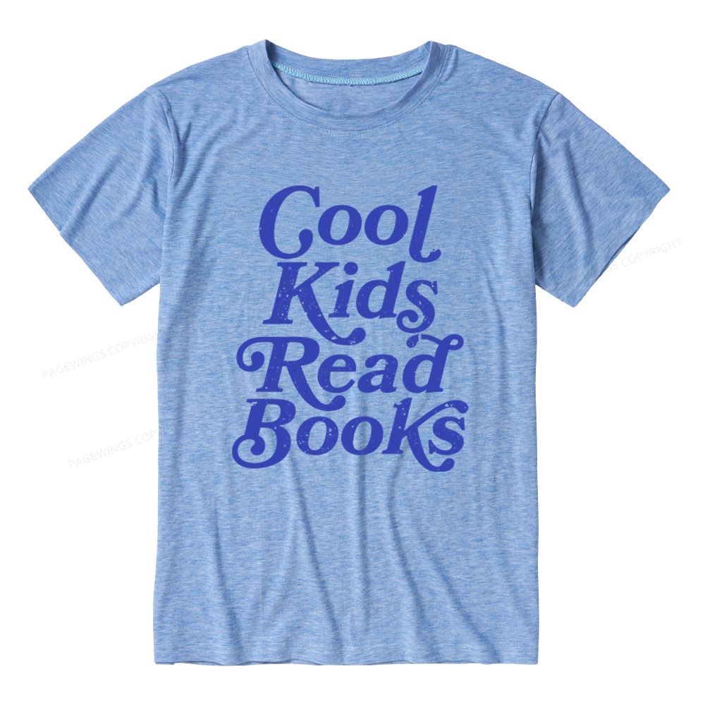 Pagewings Soft Cool Kids Read Books Unisex Heather T-Shirt