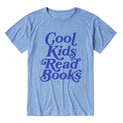 Pagewings Soft Cool Kids Read Books Unisex Heather T-Shirt