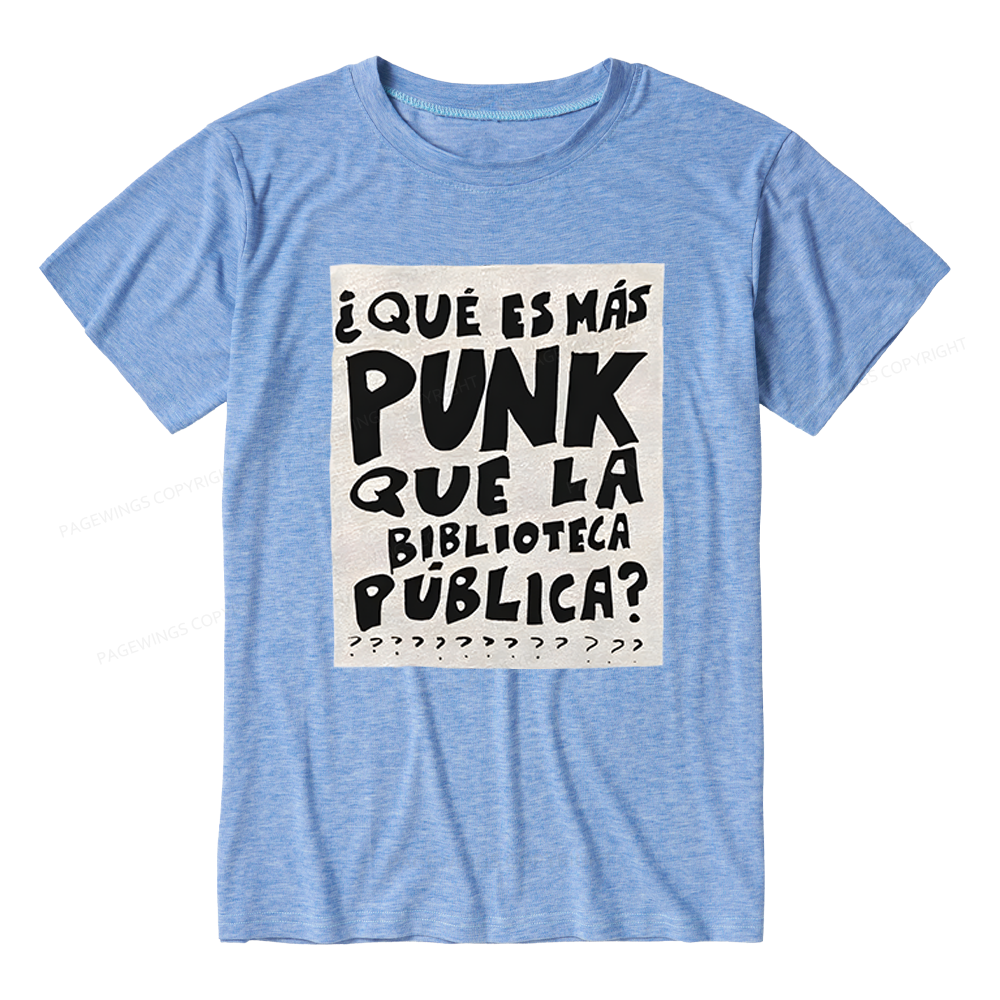 Pagewings Soft What's More Punk Than The Public Library Unisex Heather T-Shirt