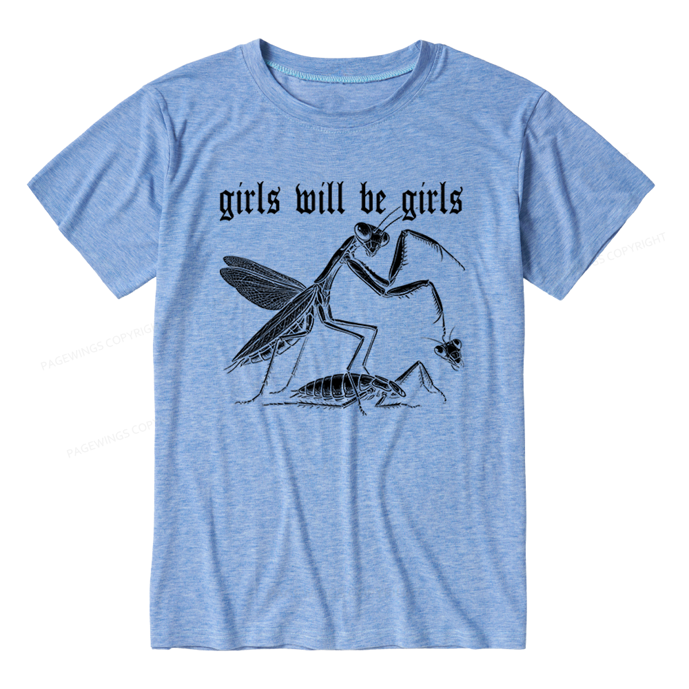 Pagewings Soft Girls Will Be Girls Unisex Heather T-Shirt
