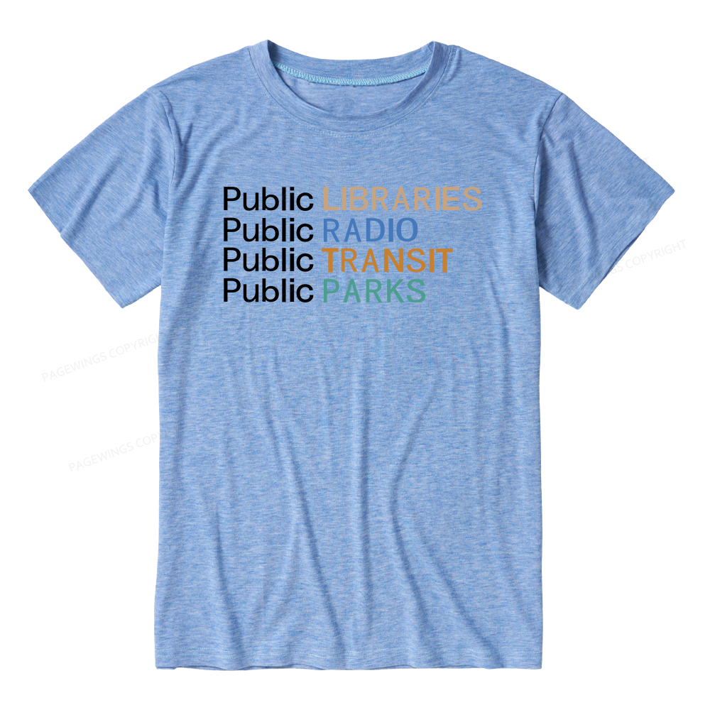 Pagewings Soft Public Libraries Unisex Heather T-Shirt