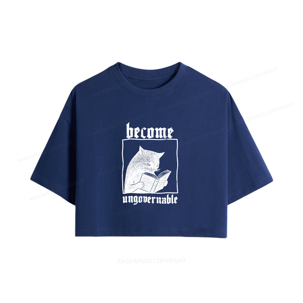 Pagewings Become Ungovernable Women Crop Tops