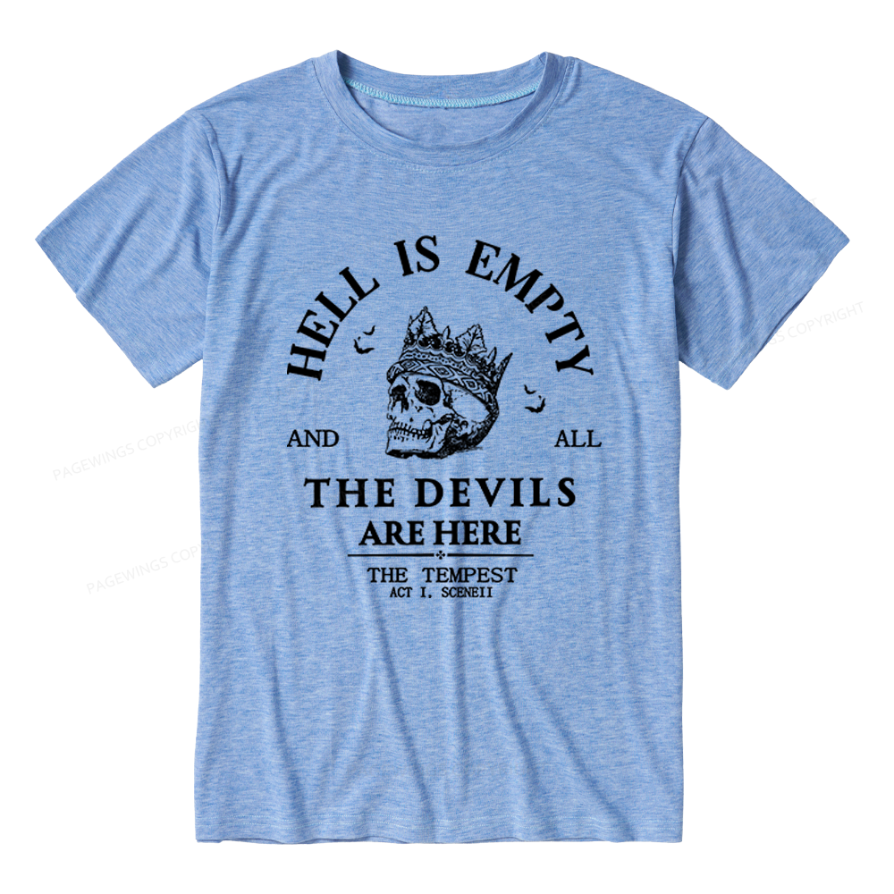 Pagewings Soft Hell is Empty and all the Devils are Here Unisex Heather T-Shirt