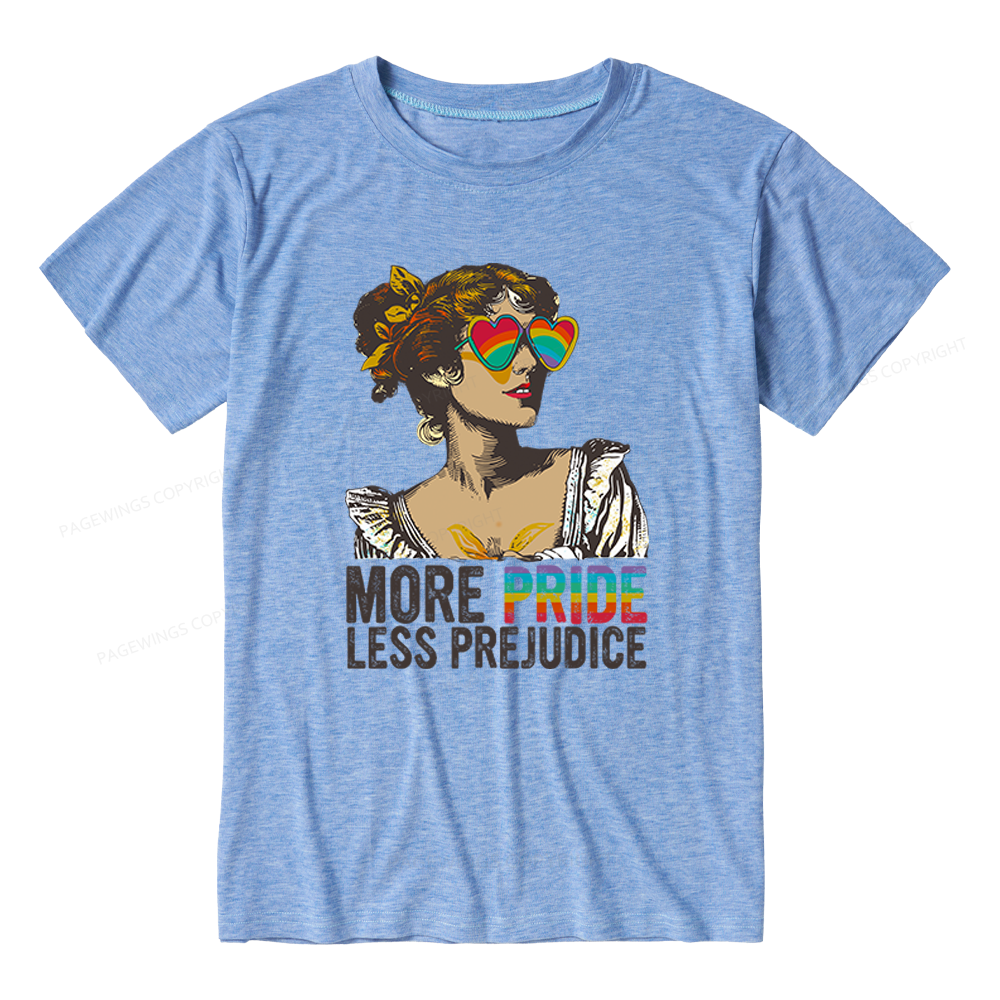 Pagewings Soft More Pride Less Prejudice Unisex Heather T-Shirt