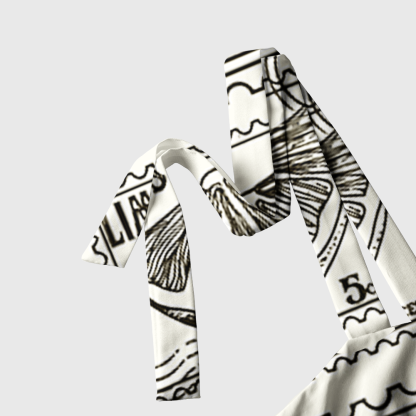 Pagewings Literature Tie Shoulder Maxi Dress