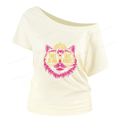 Pagewings This is an Outrage Women Off Shoulder T-shirts