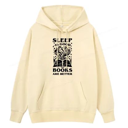 Pagewings Sleep is Good Books are Better Unisex Classic Hoodie