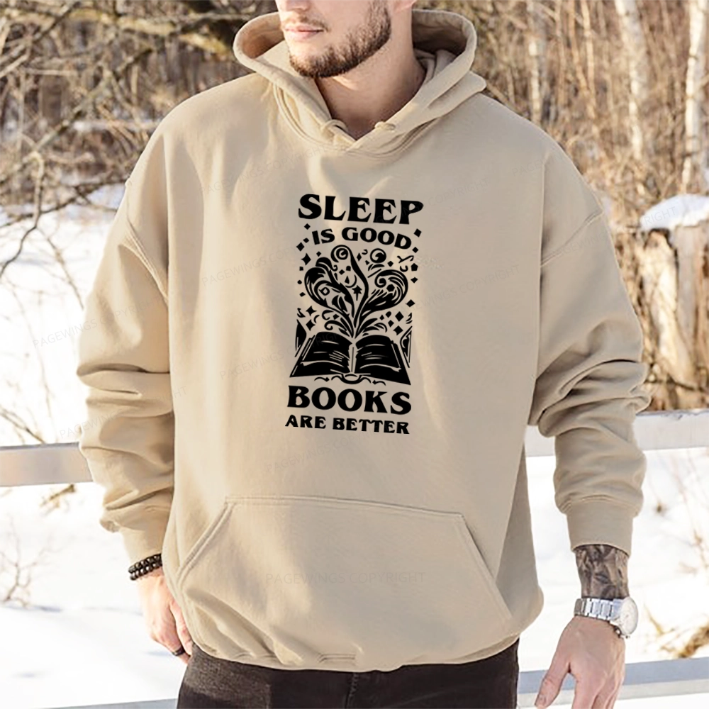 Pagewings Sleep is Good Books are Better Unisex Classic Hoodie