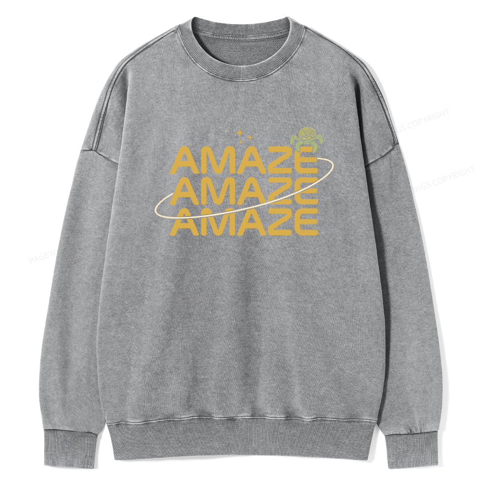 Pagewings Amaze Unisex Washed Sweatshirt