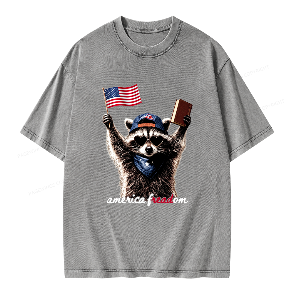 Pagewings Freadom Unisex Washed T-shirt