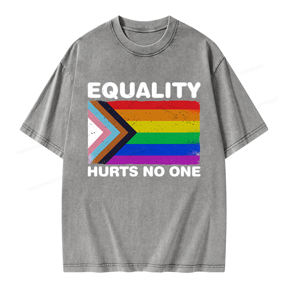 Pagewings Equality Hurts No One Unisex Washed T-shirt