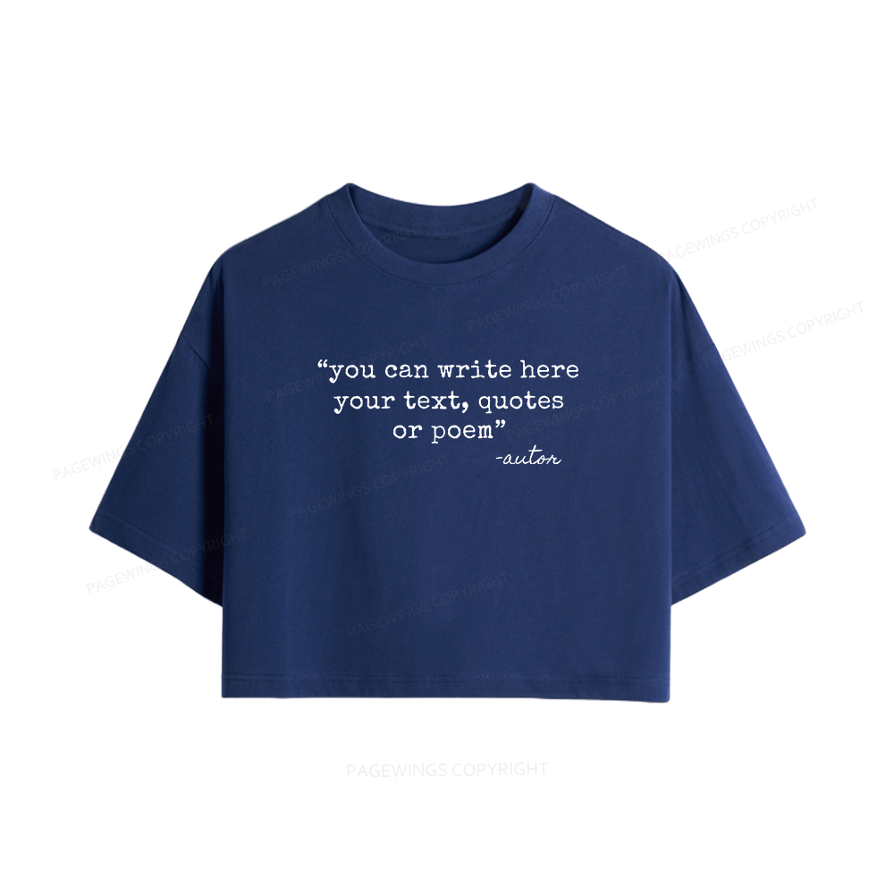 Pagewings Personalized Quote Women Crop Tops