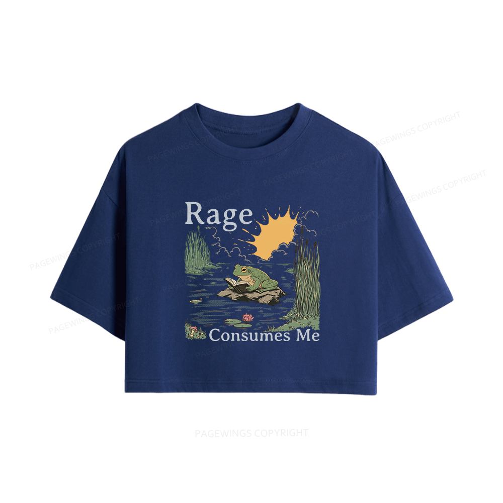 Pagewings Rage Consumes Me Women Crop Tops