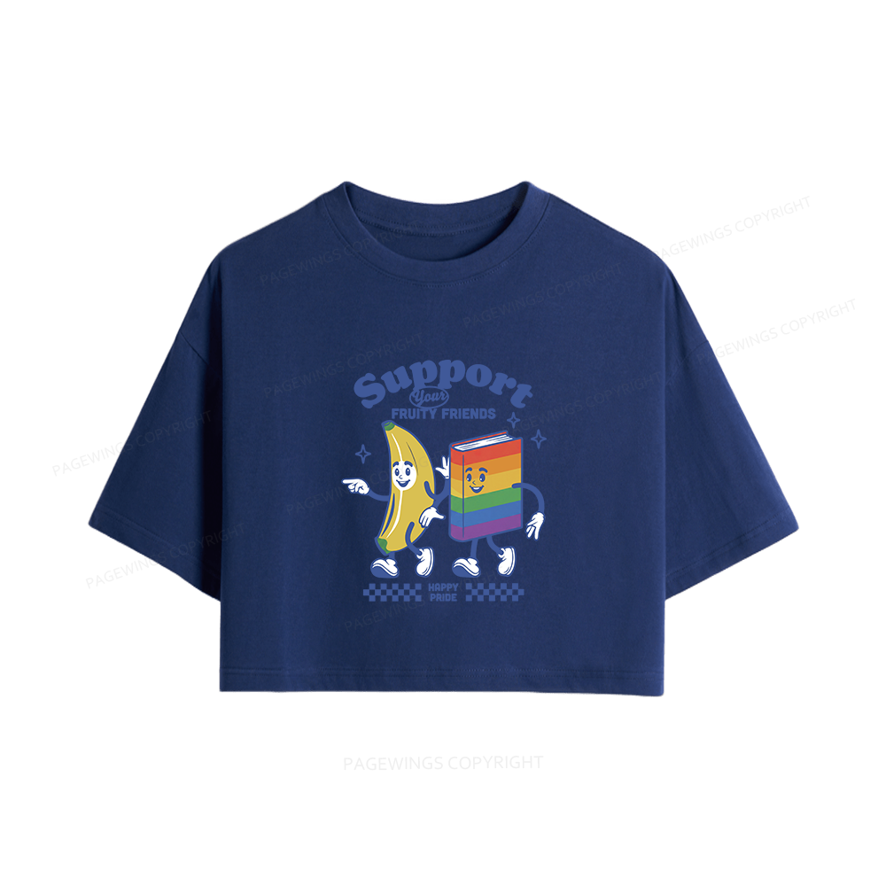 Pagewings Fruity Friends Women Crop Tops