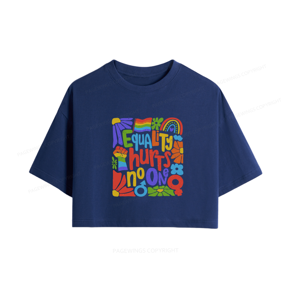 Pagewings Equality Hurts No One Women Crop Tops