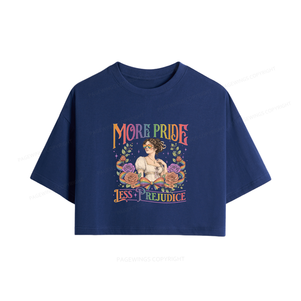Pagewings More Pride Less Prejudice  Women Crop Tops