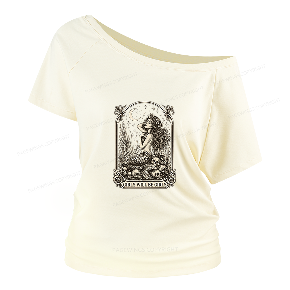 Pagewings Girls Will Be Girls Women Off Shoulder T-shirts
