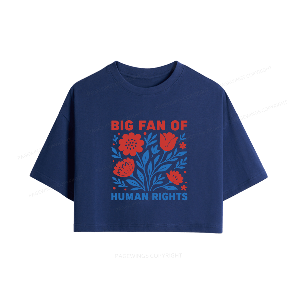 Pagewings Big Fan Of Human Women Crop Tops