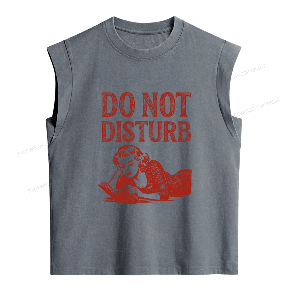 Pagewings Do Not Disturb Women's Washed Tank Top