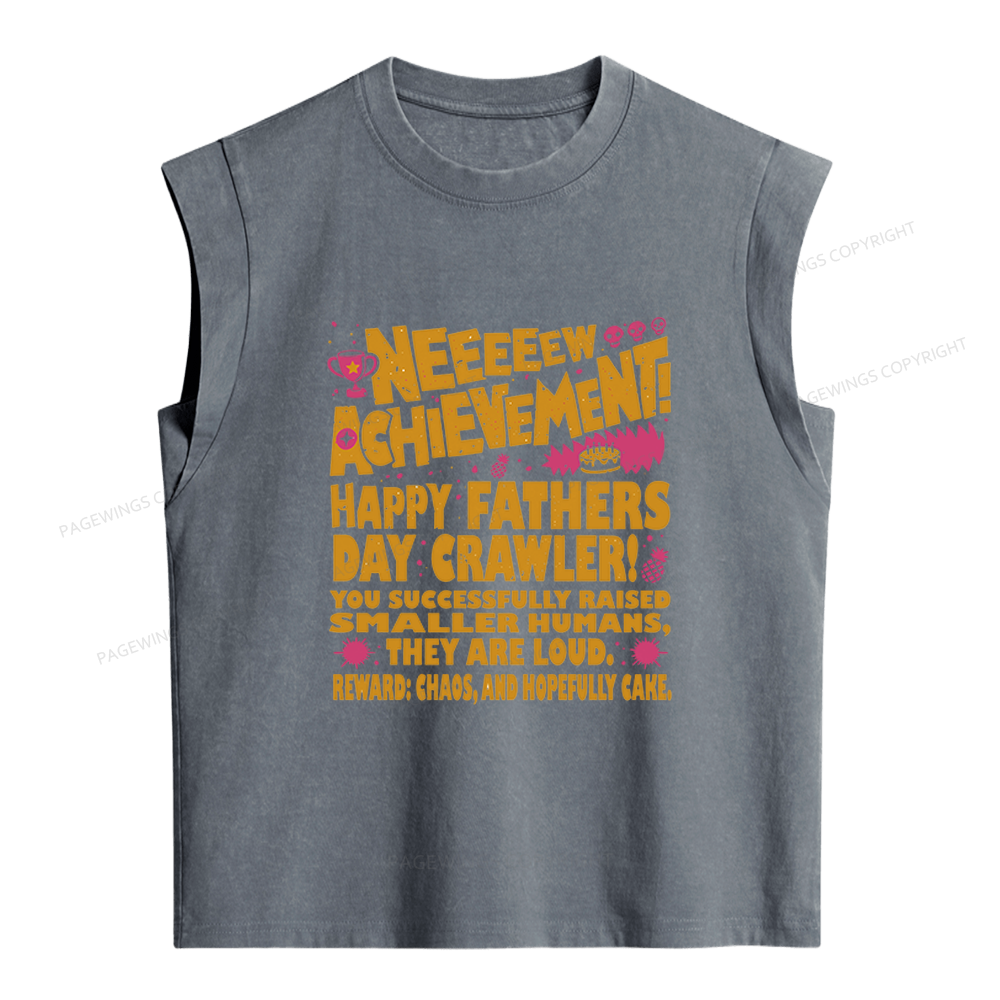 Pagewings Dad Achievement Women's Washed Tank Top